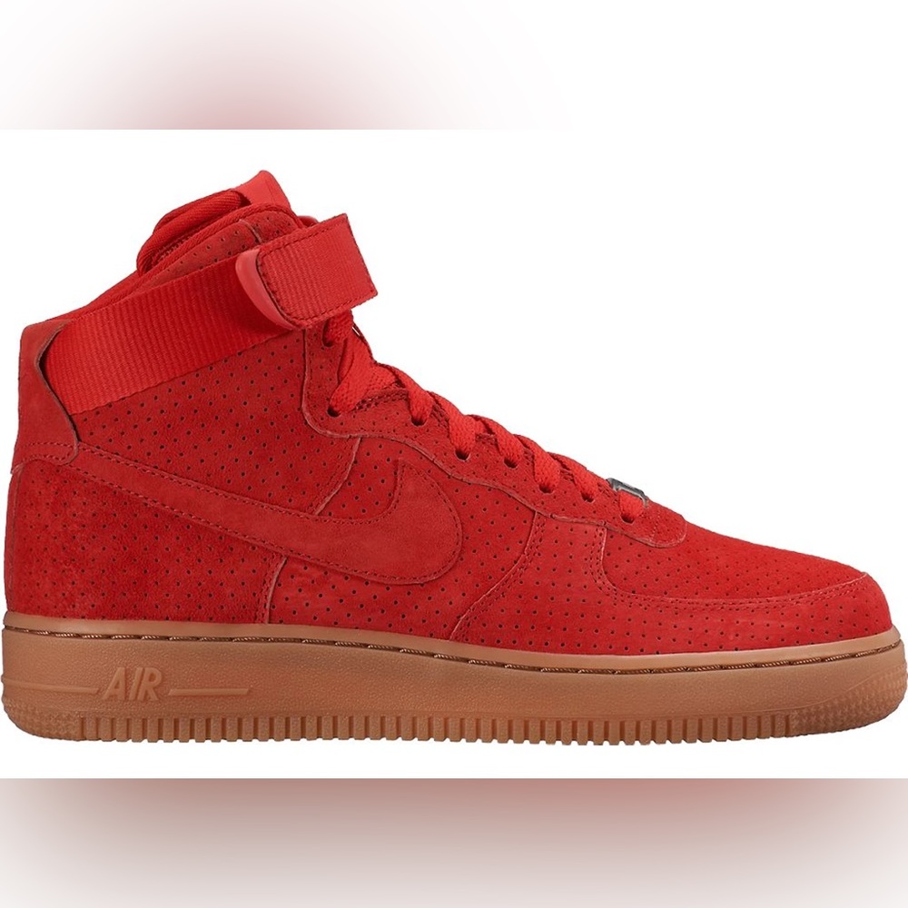 Nike Women's Red High-Top Sneakers with Gum Sole